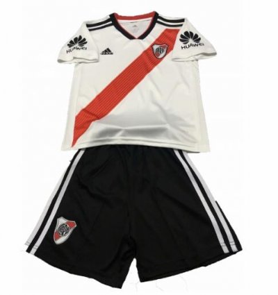 River Plate 2018/19 Home Kids Soccer Jersey Kit Children Shirt + Shorts