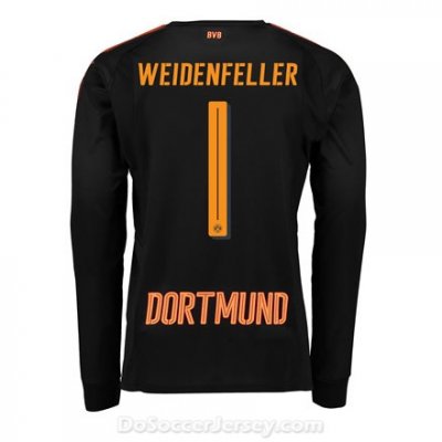 Borussia Dortmund 2017/18 Home Goalkeeper Weidenfeller #1 LS Soccer Shirt