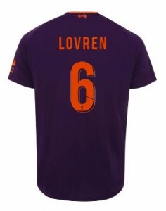 Liverpool 2018/19 DEJAN LOVREN 6 UCL Away Shirt Soccer Jersey