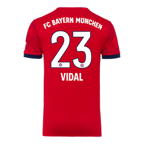 Bayern Munich 2018/19 Home 23 Vidal Shirt Soccer Jersey