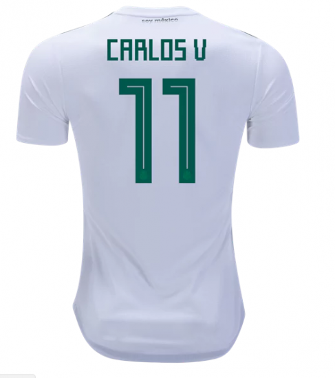 Mexico 2018 World Cup Away Carlos V Shirt Soccer Jersey - Click Image to Close
