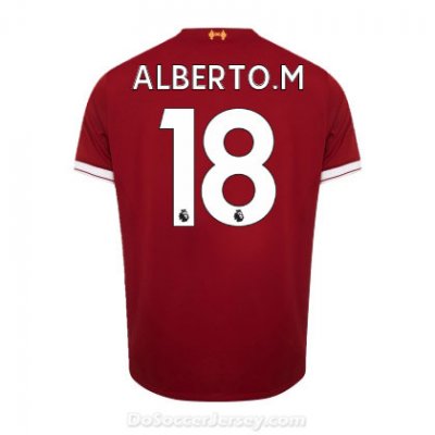 Liverpool 2017/18 Home Alberto.M #18 Shirt Soccer Jersey