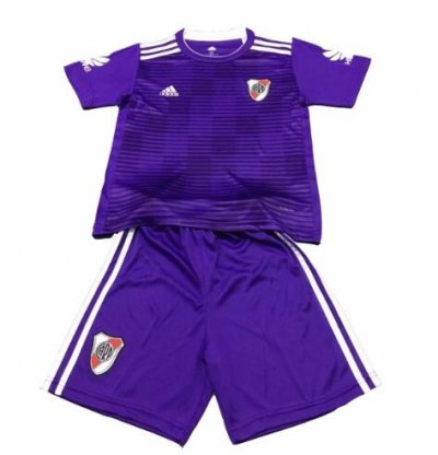 River Plate 2018/19 Away Kids Soccer Jersey Kit Children Shirt + Shorts