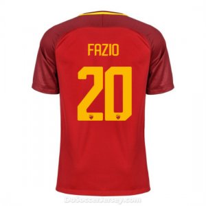 AS ROMA 2017/18 Home FAZIO #20 Shirt Soccer Jersey