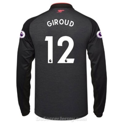 Arsenal 2017/18 Third GIROUD #12 Long Sleeved Shirt Soccer Jersey
