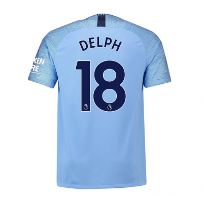 Manchester City 2018/19 Delph 18 Home Shirt Soccer Jersey