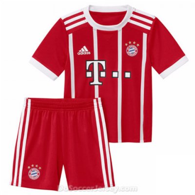 Bayern Munich 2017/18 Home Kids Kit Children Shirt And Shorts