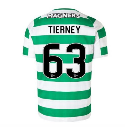 Celtic 2018/19 Home Tierney 63 Shirt Soccer Jersey