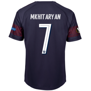 Arsenal 2018/19 Henrikh Mkhitaryan 7 UEFA Europa Away Shirt Soccer Jersey
