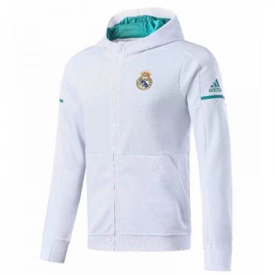 Real Madrid 2017/18 White Hoody Jacket
