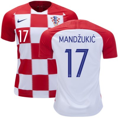 Croatia 2018 World Cup Home MARIO MANDZUKIC 17 Shirt Soccer Jersey