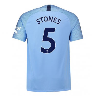Manchester City 2018/19 Stones 5 Home Shirt Soccer Jersey