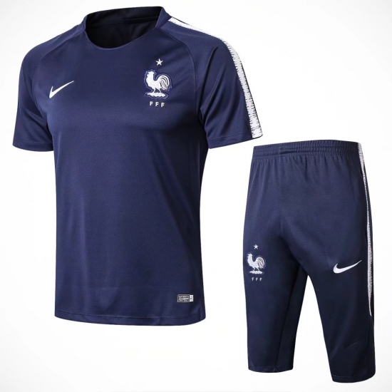 France 2018 World Cup Blue Short Training Suit - Click Image to Close