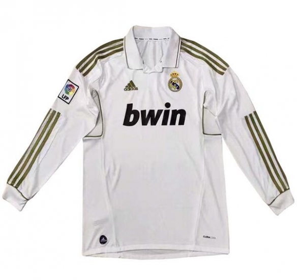Real Madrid 2012 Home Retro Shirt Long Sleeve Soccer Jersey - Click Image to Close