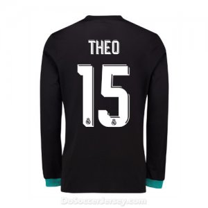Real Madrid 2017/18 Away Theo #15 Long Sleeved Shirt Soccer Jersey