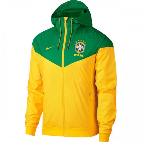 Brazil 2018 World Cup Yellow&Green Windbreaker Training Jacket