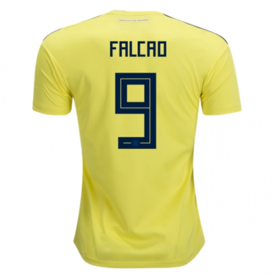 Colombia 2018 World Cup Home Radamel Falcao #9 Shirt Soccer Jersey - Click Image to Close