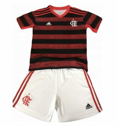Flamengo 2019/2020 Home Children Soccer Kit Shirt And Shorts