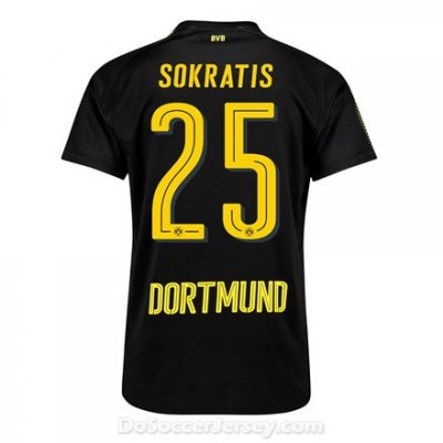 Borussia Dortmund 2017/18 Away Sokratis #25 Shirt Soccer Jersey