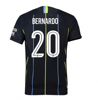 Manchester City 2018/19 Bernardo 20 UCL Cup Away Shirt Soccer Jersey