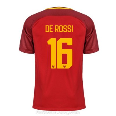 AS ROMA 2017/18 Home DE ROSSI #16 Shirt Soccer Jersey
