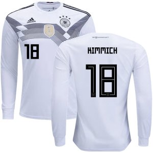 Germany 2018 World Cup JOSHUA KIMMICH 18 Home Long Sleeve Shirt Soccer Jersey