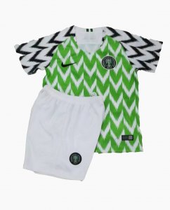 Nigeria 2018 FIFA World Cup Home Kids Soccer Kit Children Shirt And Shorts