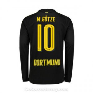 Borussia Dortmund 2017/18 Away Götze #10 Long Sleeve Soccer Shirt