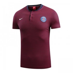 PSG 2017/18 Red Wine Polo Shirt