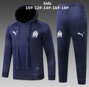 Kids Olympique Marseille 2018/19 Navy Training Suit (Hoody+Pants)