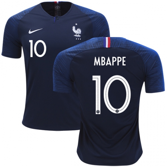 France 2018 World Cup KYLIAN MBAPPE 10 Home Shirt Soccer Jersey - Click Image to Close