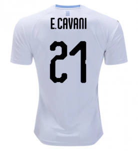 Uruguay 2018 World Cup Away Edinson Cavani Shirt Soccer Jersey