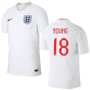 England 2018 FIFA World Cup ASHLEY YOUNG 18 Home Shirt Soccer Jersey