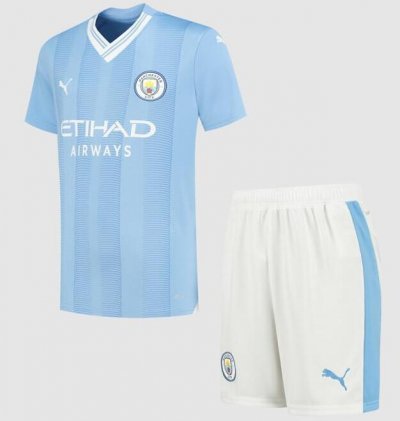Kids 2023/24 Manchester City Home Kit