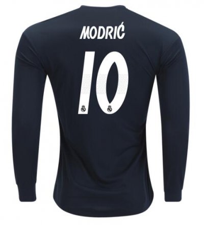 Luka Modric Real Madrid 2018/19 Away Long Sleeve Shirt Soccer Jersey