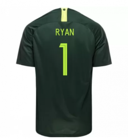 Australia 2018 FIFA World Cup Away Mathew Ryan Shirt Soccer Jersey - Click Image to Close