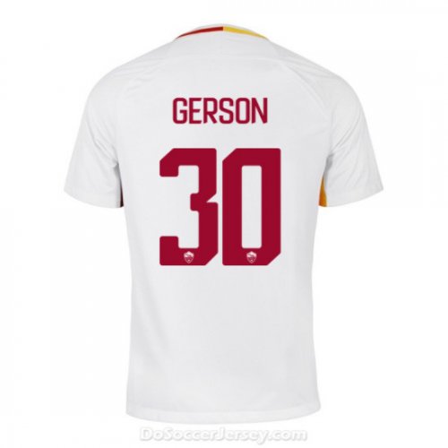 AS ROMA 2017/18 Away GERSON #30 Shirt Soccer Jersey