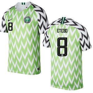 Nigeria Fifa World Cup 2018 Home Oghenekaro Etebo 8 Shirt Soccer Jersey