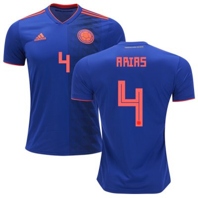 Colombia 2018 World Cup SANTIAGO ARIAS 4 Away Shirt Soccer Jersey
