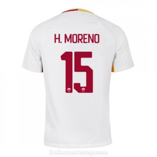 AS ROMA 2017/18 Away H. MORENO #15 Shirt Soccer Jersey