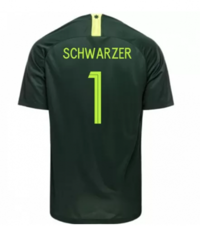Australia 2018 FIFA World Cup Away Schwarzer Shirt Soccer Jersey