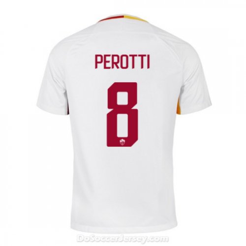 AS ROMA 2017/18 Away PEROTTI #8 Shirt Soccer Jersey
