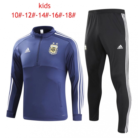 Kids Argentina FIFA World Cup 2018 Training Suit Zipper Blue - Click Image to Close