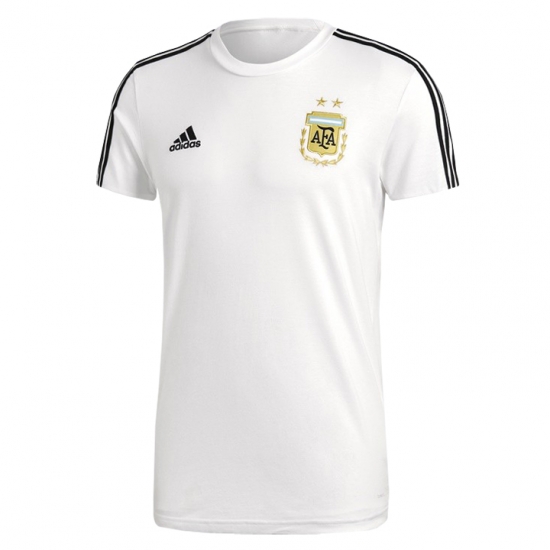 Argentina FIFA World Cup 2018 White Crest T-Shirt - Click Image to Close