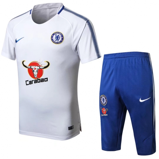 Chelsea 2017/18 White Short Training Suit - Click Image to Close