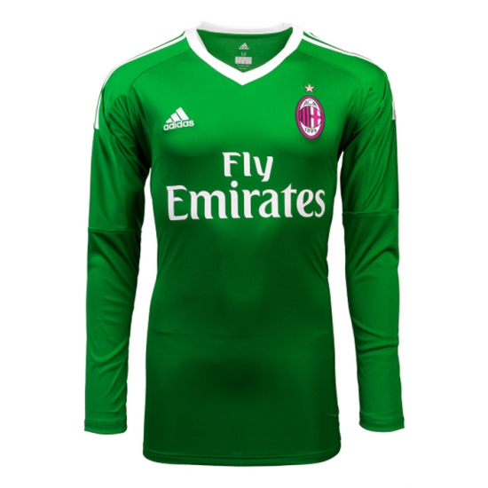 AC Milan 2017/18 Green Goalkeeper Long Sleeved Shirt Soccer Jersey - Click Image to Close