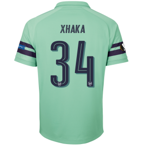 Arsenal 2018/19 Granit Xhaka 34 UEFA Europa Third Shirt Soccer Jersey
