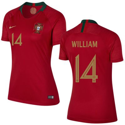 Portugal 2018 World Cup WILLIAM CARVALHO 14 Home Women's Shirt Soccer Jersey