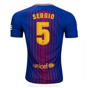 Barcelona 2017/18 Home Sergio #5 Shirt Soccer Jersey