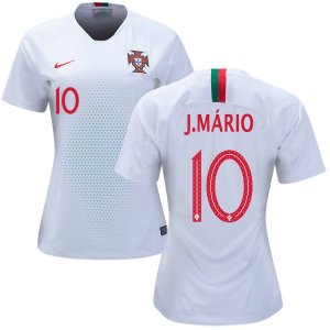 Portugal 2018 World Cup JOAO MARIO 10 Away Women's Shirt Soccer Jersey